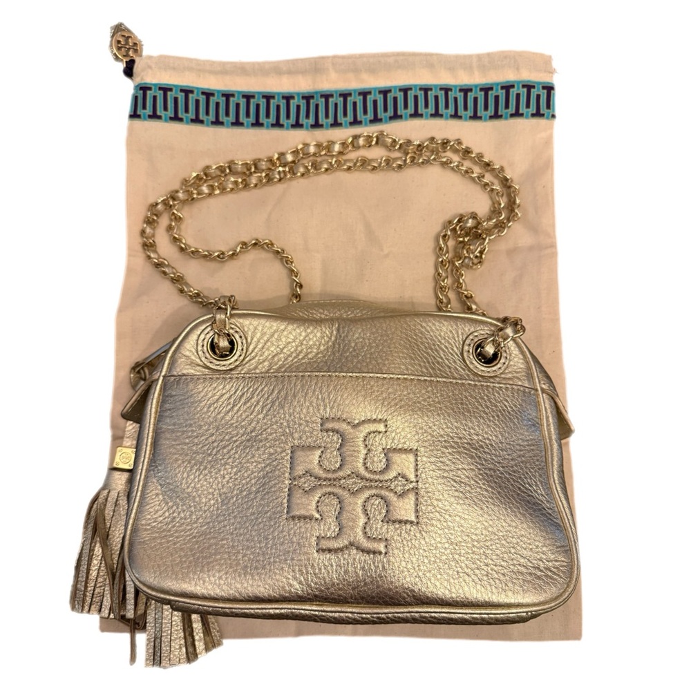 Tory Burch Metallic Gold Crossbody Bag